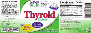 MNP Michael's Naturopathic Programs Thyroid Factors - supplement