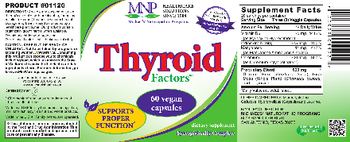 MNP Michael's Naturopathic Programs Thyroid Factors - supplement