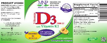 MNP Michael's Naturopathic Programs Vitamin D3 5000 IU with Vitamin K2 - vitamin supplement
