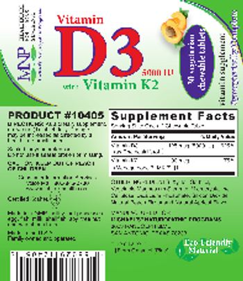 MNP Michael's Naturopathic Programs Vitamin D3 5000 IU with Vitamin K2 - vitamin supplement