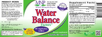 MNP Michael's Naturopathic Programs Water Balance Factors - supplement