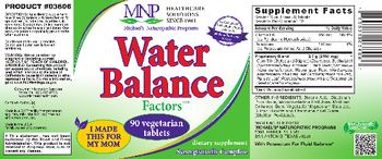 MNP Michael's Naturopathic Programs Water Balance Factors - supplement