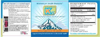 Momentum Health Products Vitamin K2 - supplement