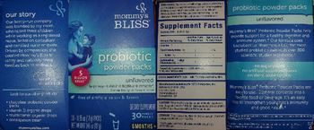 Mommy's Bliss Probiotic Powder Packs Unflavored - supplement
