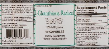 Montiff L-Glutathione Reduced with Setria 250 Milligrams - supplement