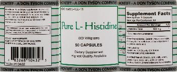Montiff L-Histidine 600 Milligrams - supplement