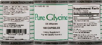 Montiff Pure Glycine 500 Milligrams - supplement