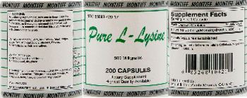 Montiff Pure L-Lysine 500 Milligrams - supplement