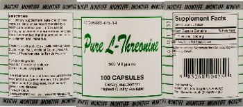 Montiff Pure L-Threonine 500 Milligrams - supplement