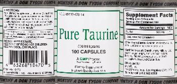 Montiff Pure Taurine 500 mg - supplement