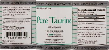 Montiff Pure Taurine 500 Milligrams - supplement