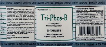 Montiff Tri-Phos-B 25 Milligrams - supplement