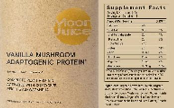 Moon Juice Vanilla Mushroom Apaptogenic Protein - supplement