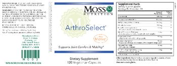Moss Nutrition ArthroSelect - supplement