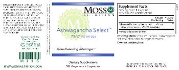 Moss Nutrition Ashwagandha Select - supplement