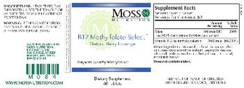 Moss Nutrition B12 Methylfolate Select Natural Berry Lozenge - supplement