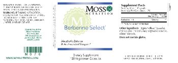 Moss Nutrition Berberine Select - supplement