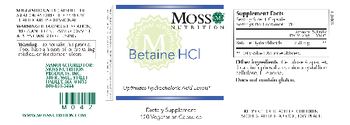 Moss Nutrition Betaine HCl - supplement