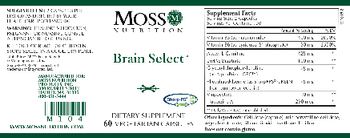 Moss Nutrition Brain Select - supplement