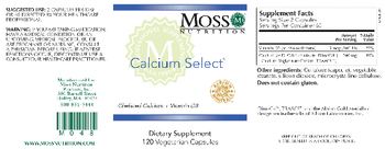 Moss Nutrition Calcium Select - supplement