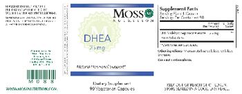 Moss Nutrition DHEA 25 mg - supplement