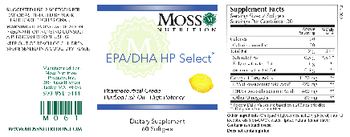 Moss Nutrition EPA/DHA HP Select Lemon - supplement