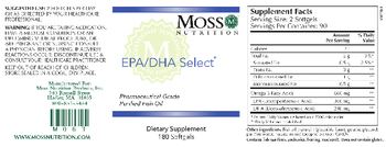 Moss Nutrition EPA/DHA Select - supplement