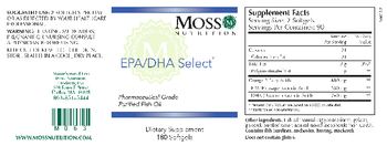 Moss Nutrition EPA/DHA Select - supplement