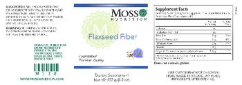 Moss Nutrition Flaxseed Fiber - supplement