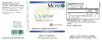 Moss Nutrition L-5-MTHF - supplement