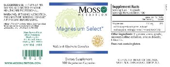 Moss Nutrition Magnesium Select - supplement