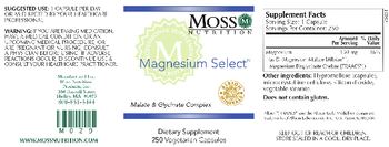 Moss Nutrition Magnesium Select - supplement