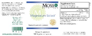 Moss Nutrition Magnesium Select - supplement