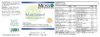 Moss Nutrition MultiSelect (without Copper & Iron) - supplement