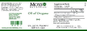 Moss Nutrition Oil of Oregano - supplement