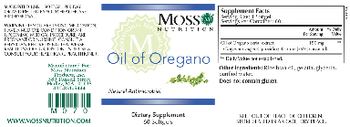Moss Nutrition Oil of Oregano - supplement