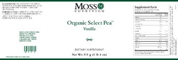 Moss Nutrition Organic Select Pea Vanilla - supplement