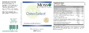 Moss Nutrition OsteoSelect - supplement