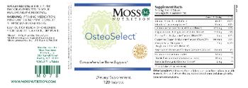 Moss Nutrition OsteoSelect - supplement