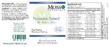Moss Nutrition Probiotic Select - supplement