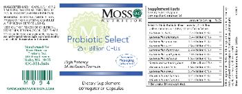 Moss Nutrition Probiotic Select - supplement