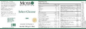 Moss Nutrition Select Cleanse - supplement