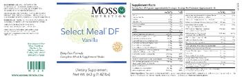 Moss Nutrition Select Meal DF Vanilla - supplement