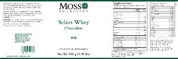 Moss Nutrition Select Whey Chocolate - supplement