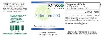 Moss Nutrition Selenium 200 - supplement