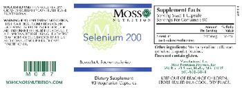 Moss Nutrition Selenium 200 - supplement