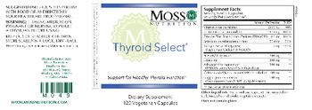 Moss Nutrition Thyroid Select - supplement