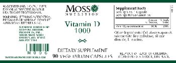 Moss Nutrition Vitamin D 1000 - supplement