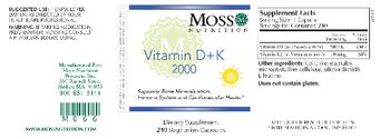 Moss Nutrition Vitamin D + K 2000 - supplement