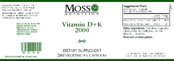 Moss Nutrition Vitamin D + K 2000 - supplement